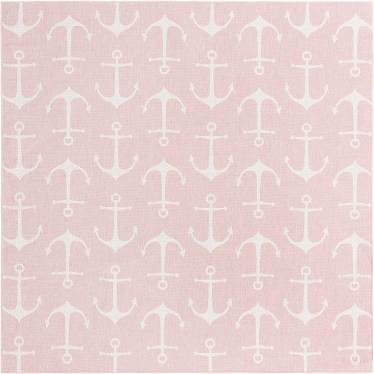 Detail image of 10' x 10' Easy-Clean Coastal Indoor / Outdoor Square Rug