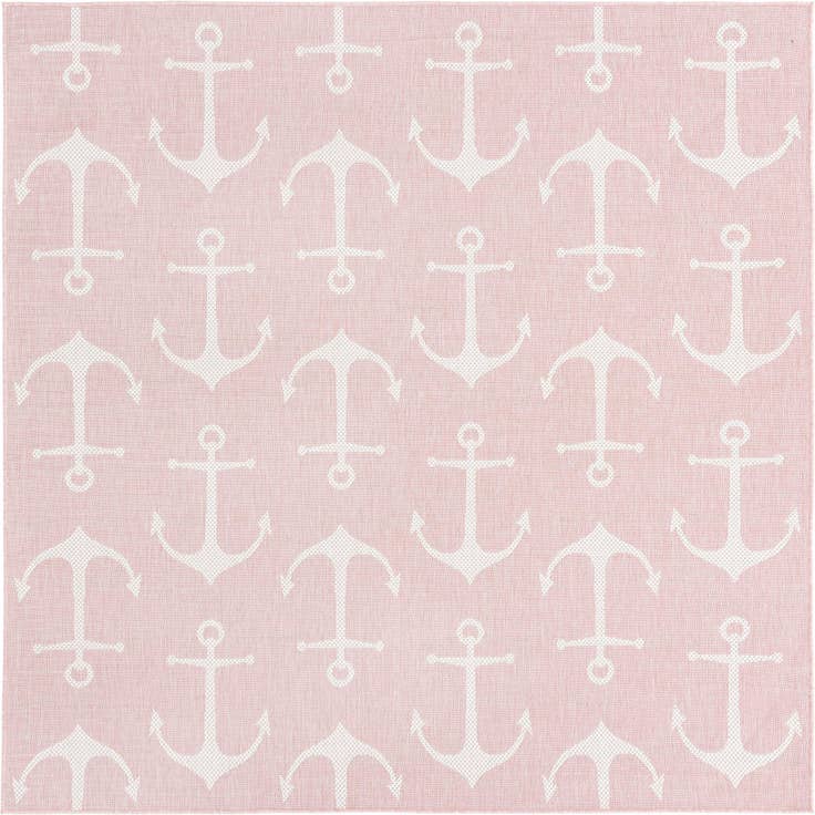 Detail image of 7' 10 x 7' 10 Easy-Clean Coastal Indoor / Outdoor Square Rug