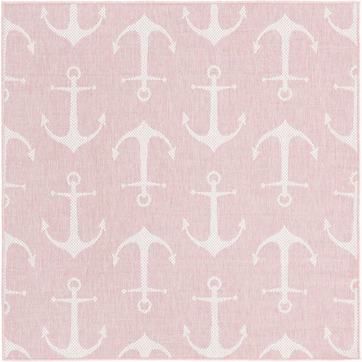 Detail image of 5' 3 x 5' 3 Easy-Clean Coastal Indoor / Outdoor Square Rug