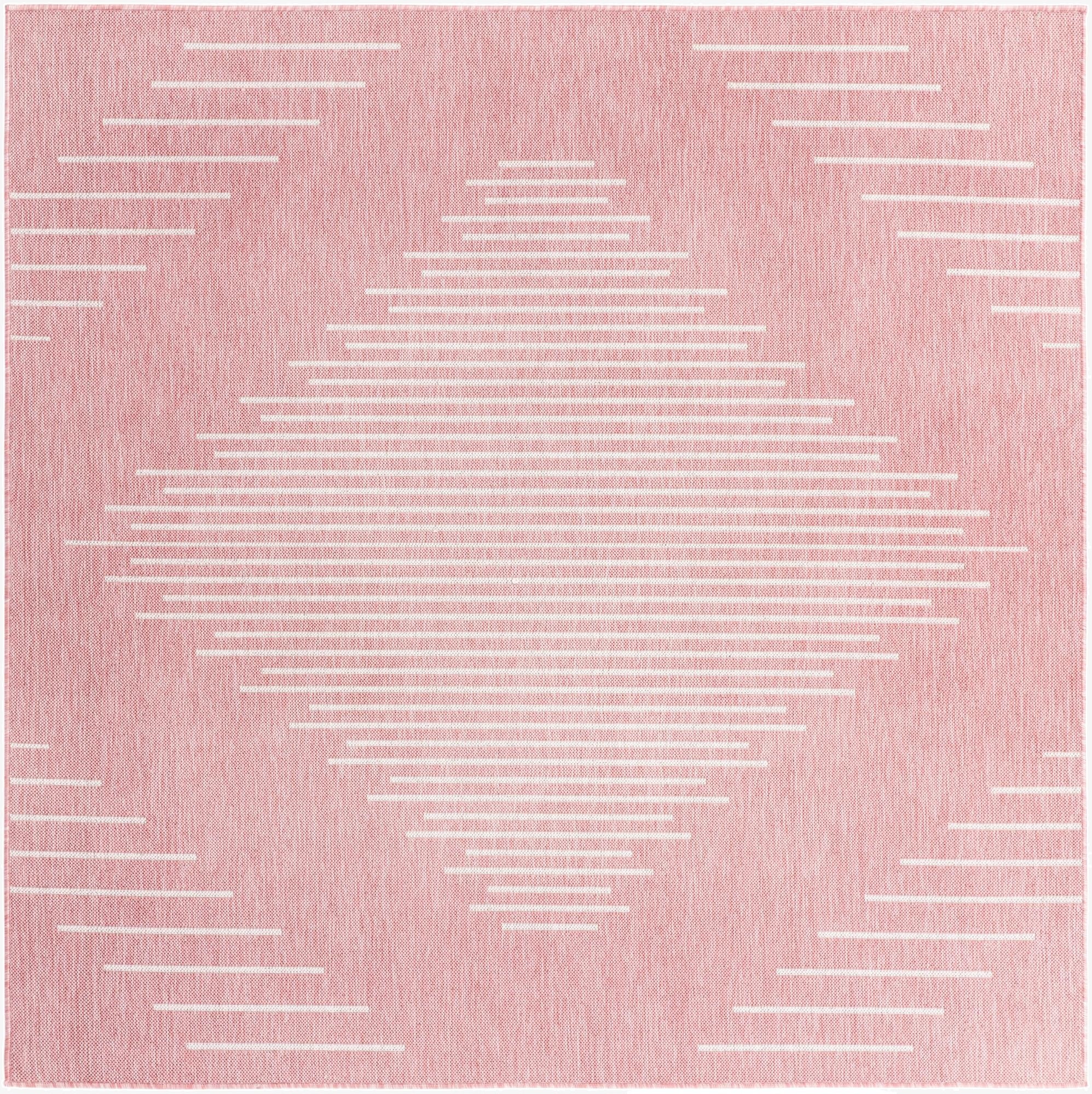 10' 8 x 10' 8  Washable Modern Indoor / Outdoor Square Rug