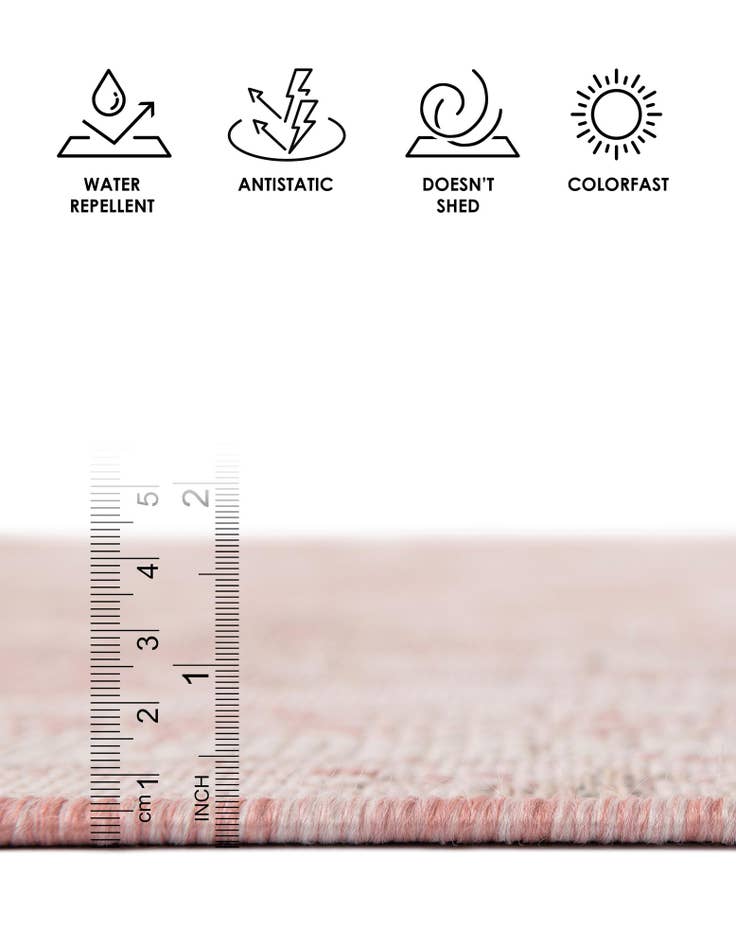 Detail image of 10' x 10'  Washable Traditional Indoor / Outdoor Square Rug