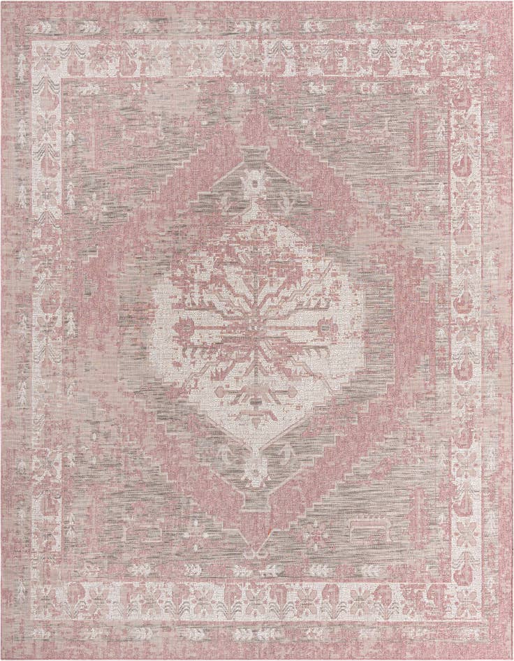 Detail image of 10' x 10' Easy-Clean Traditional Indoor / Outdoor Square Rug