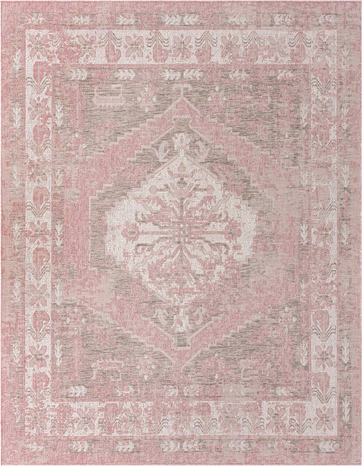 Detail image of 7' 10 x 7' 10 Easy-Clean Traditional Indoor / Outdoor Square Rug