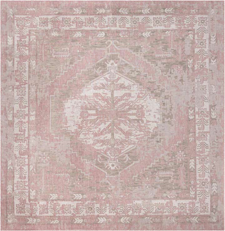 13' x 13' Easy-Clean Traditional Indoor / Outdoor Square Rug