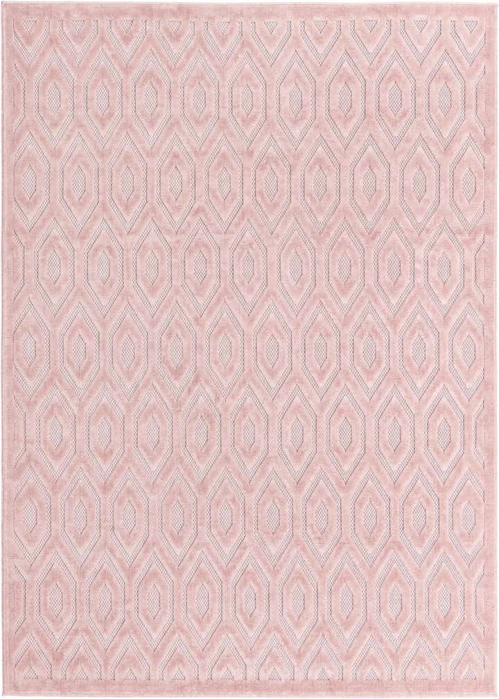 7' 10 x 7' 10 Easy-Clean Trellis Textured Indoor / Outdoor Square Rug