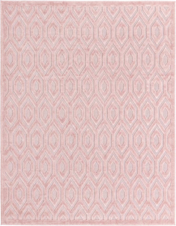 Detail image of 7' 10 x 7' 10 Easy-Clean Trellis Textured Indoor / Outdoor Square Rug