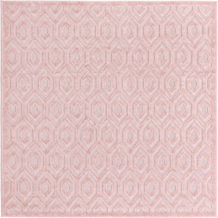 7' 10 x 7' 10 Easy-Clean Trellis Textured Indoor / Outdoor Square Rug