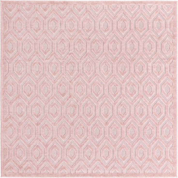 Detail image of 7' 10 x 7' 10 Easy-Clean Trellis Textured Indoor / Outdoor Square Rug