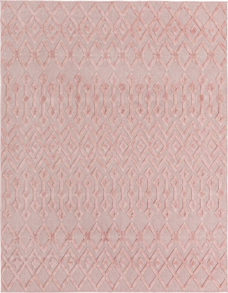 Detail image of 7' 10 x 7' 10 Easy-Clean Trellis Textured Indoor / Outdoor Square Rug