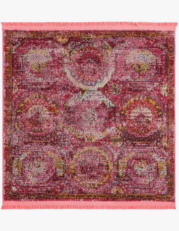 Pink Santiago Square Rug