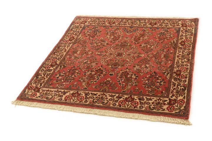 4' x 4' 2 Sarouk Square Rug