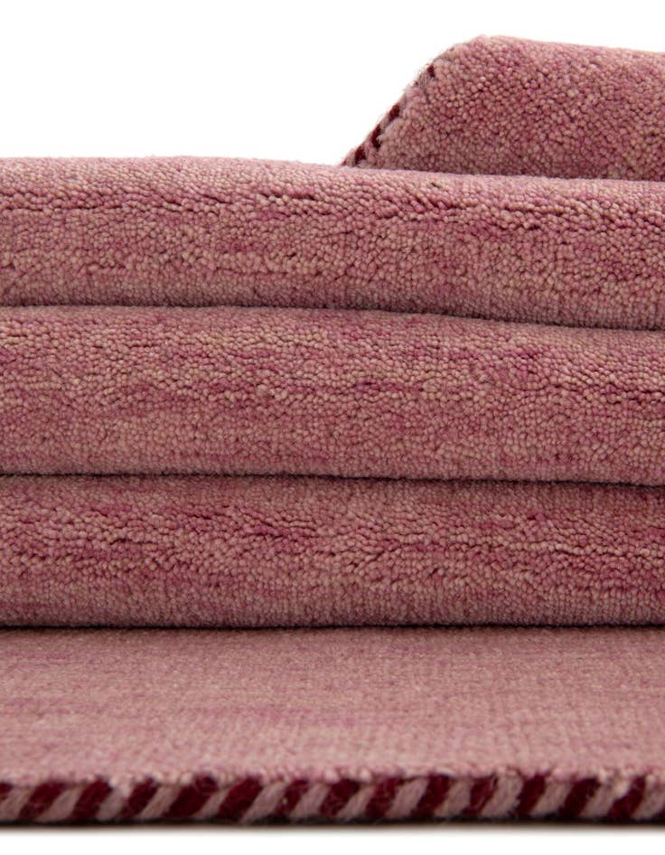 Detail image of 9' 10 x 9' 10  Hand Knotted Solid Gabbeh Wool Square Rug