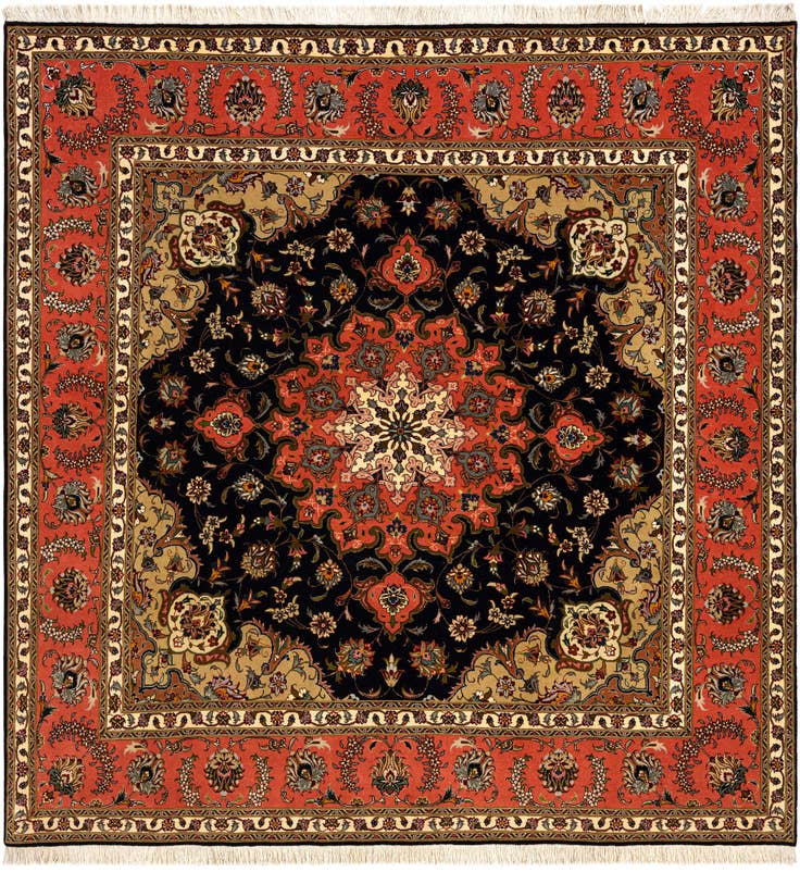 Detail image of 6' 8 x 6' 8 Tabriz Square Rug