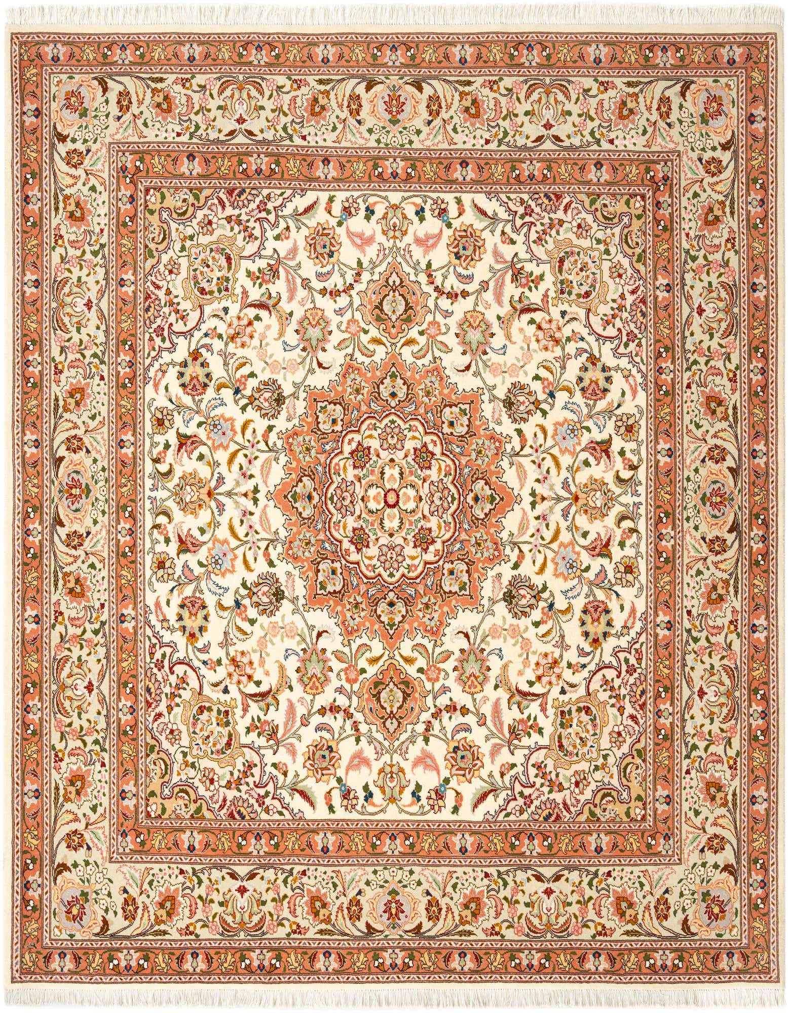 6' 6 x 6' 6 Tabriz Square Rug