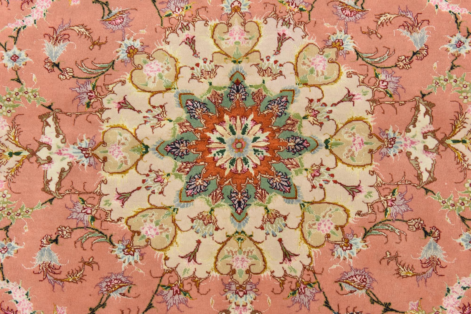 6' 8 x 6' 8 Hand Knotted Tabriz Persian Square Rug