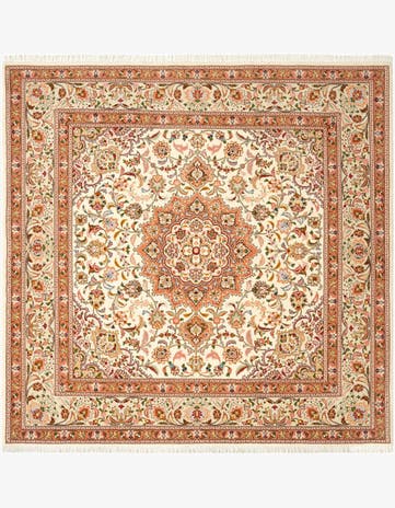6' 6 x 6' 6 Tabriz Square Rug