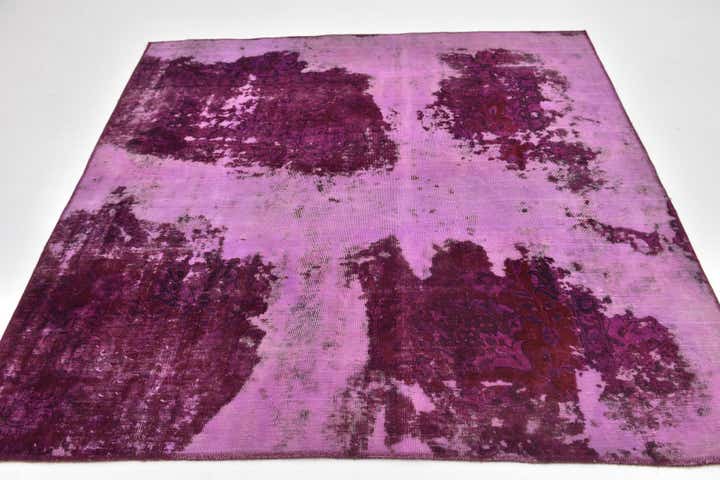 5' 10 x 6' Hand Knotted Ultra Vintage Persian Wool Square Rug