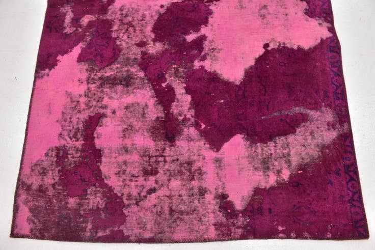 Detailansicht von 120cm x 150cm Handgeknüpft Ultra Vintage Persisch Wolle Quadrat Teppich