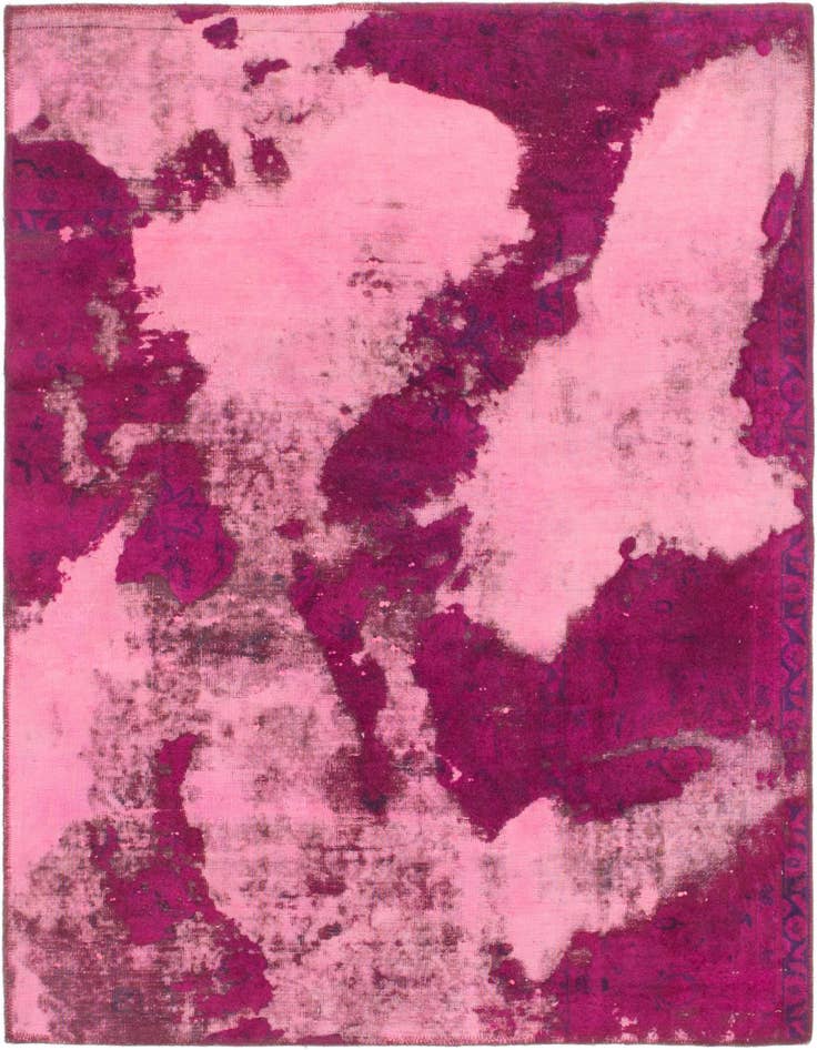 Detail image of 4' x 5' Hand Knotted Ultra Vintage Persian Wool Square Rug