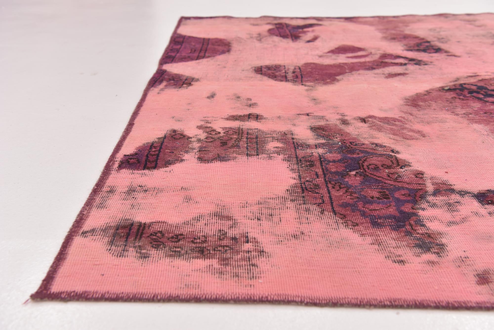 6' x 7' Hand Knotted Ultra Vintage Persian Wool Square Rug