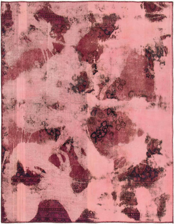 Detail image of 6' x 7' Hand Knotted Ultra Vintage Persian Wool Square Rug