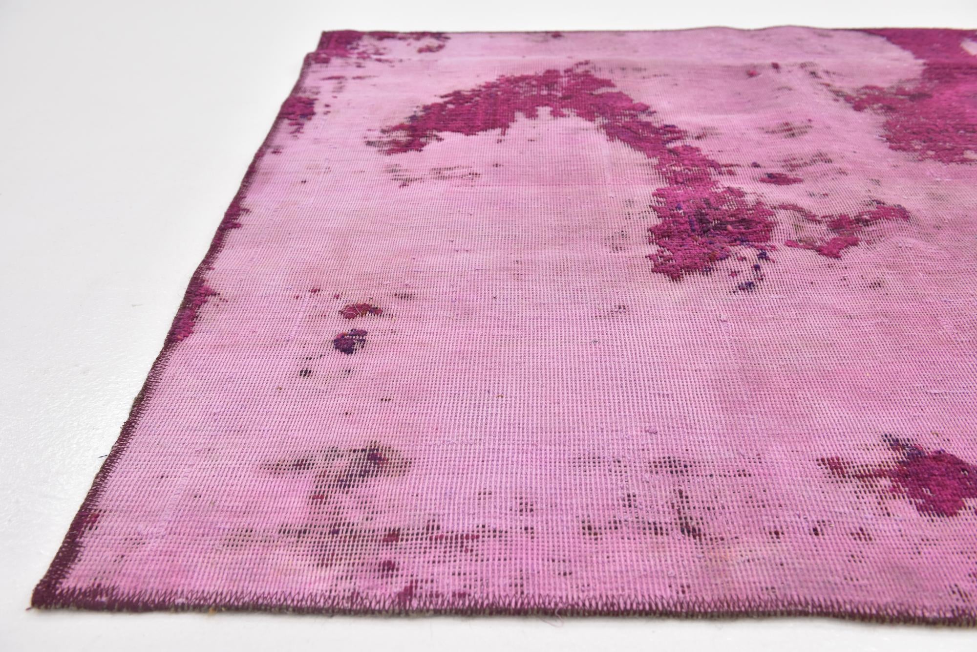 4' x 4' 2 Hand Knotted Ultra Vintage Persian Wool Square Rug