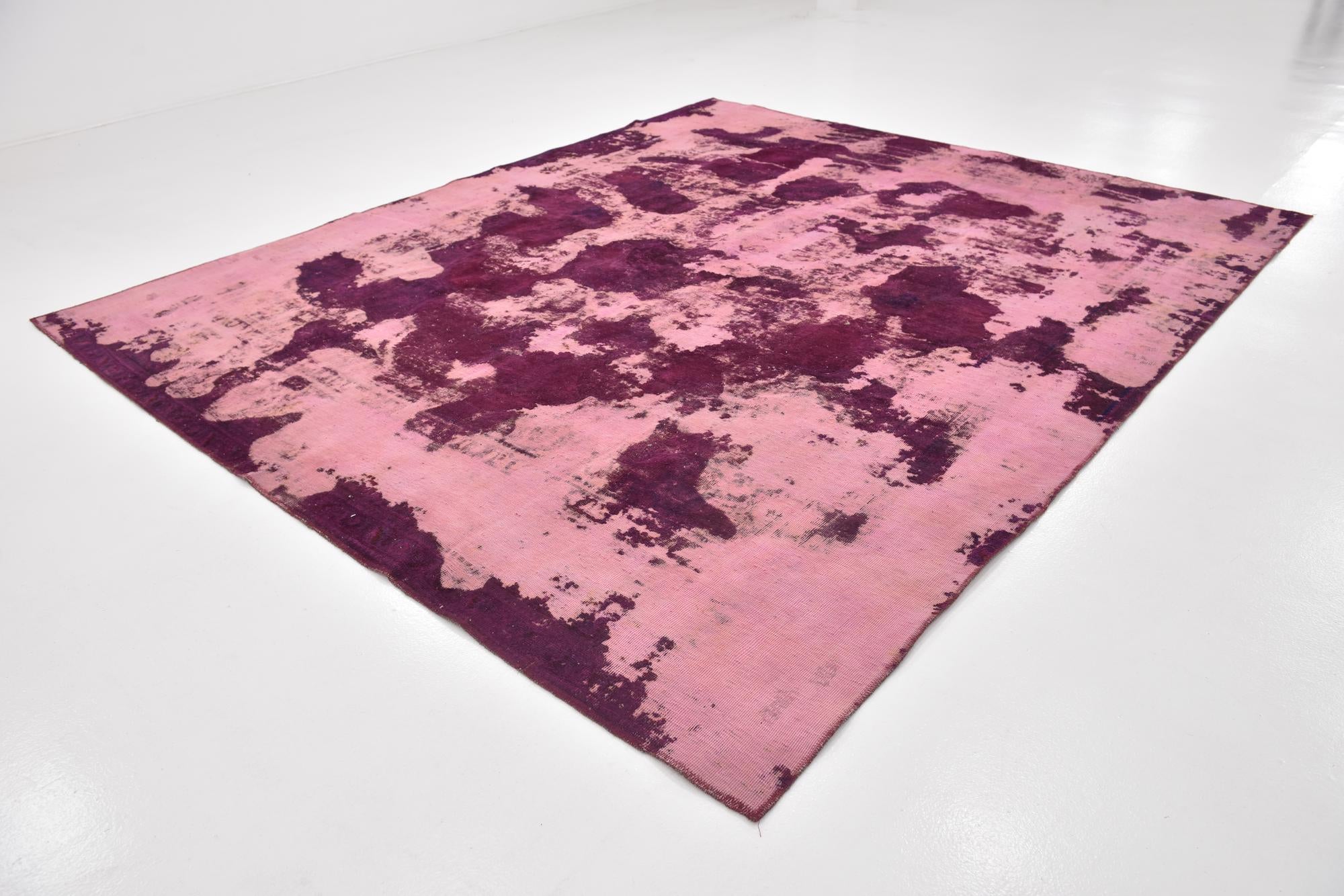 9' 2 x 10' 10 Hand Knotted Ultra Vintage Persian Wool Square Rug