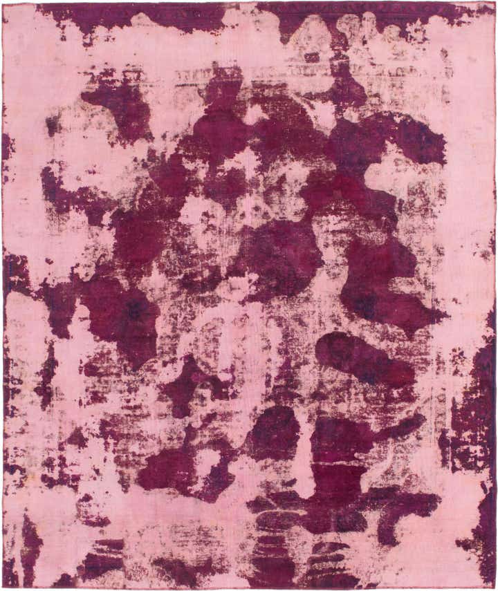 9' 2 x 10' 10 Hand Knotted Ultra Vintage Persian Wool Square Rug