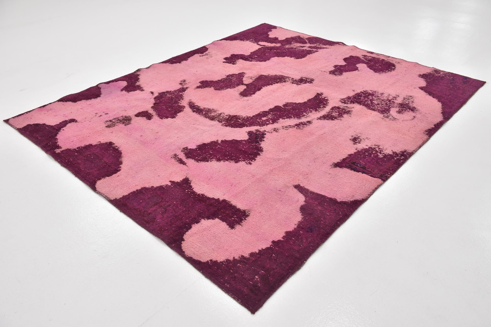 6' 9 x 8' 2 Hand Knotted Ultra Vintage Persian Wool Square Rug