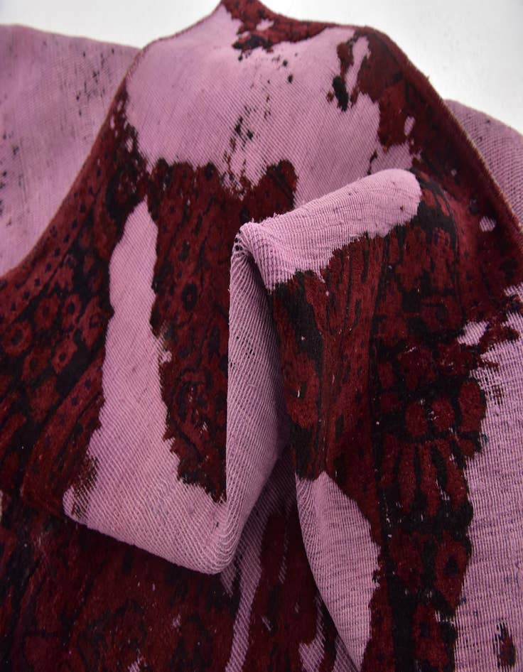 Detail image of 5' 2 x 6'  Hand Knotted Ultra Vintage Persian Wool Square Rug