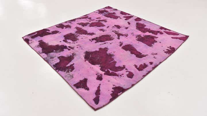 5' 10 x 6' Hand Knotted Ultra Vintage Persian Wool Square Rug