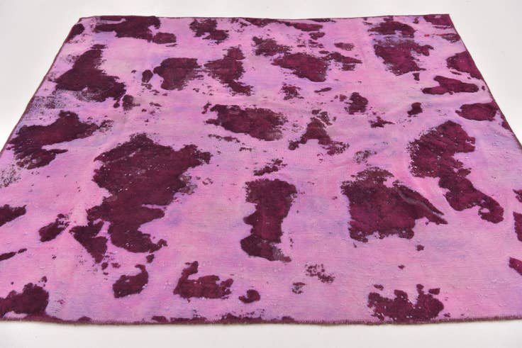 Detail image of 5' 10 x 6' Hand Knotted Ultra Vintage Persian Wool Square Rug