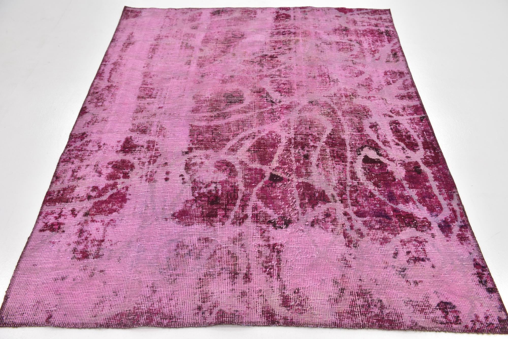 5' 3 x 6' 4 Hand Knotted Ultra Vintage Persian Wool Square Rug