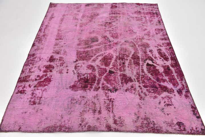 5' 3 x 6' 4 Hand Knotted Ultra Vintage Persian Wool Square Rug