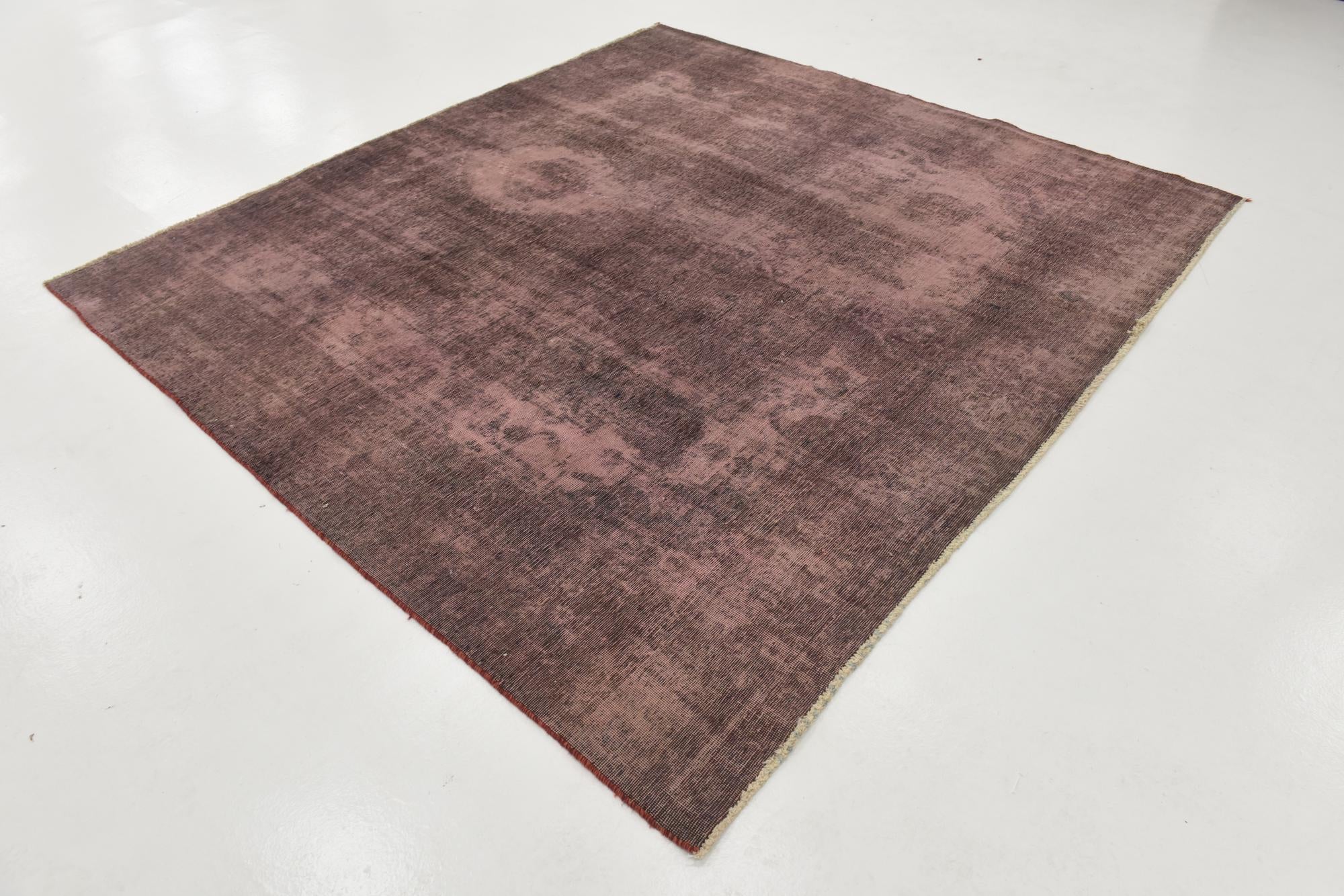 8' 9 x 9' 4 Hand Knotted Ultra Vintage Persian Wool Square Rug