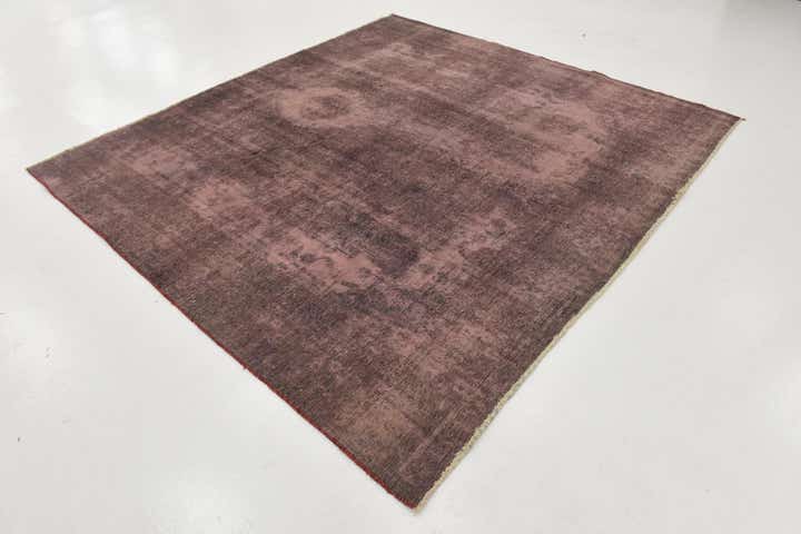 8' 9 x 9' 4 Hand Knotted Ultra Vintage Persian Wool Square Rug