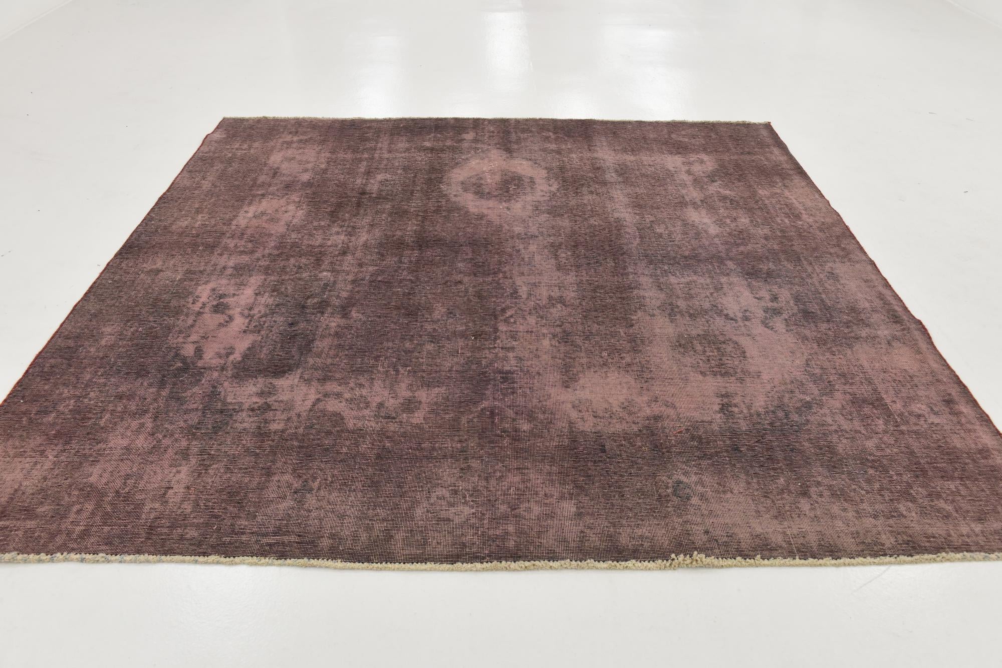 8' 9 x 9' 4 Hand Knotted Ultra Vintage Persian Wool Square Rug