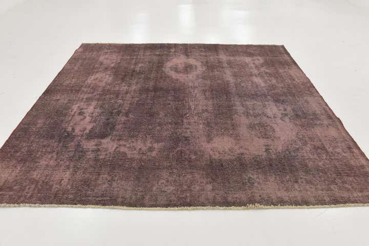 8' 9 x 9' 4 Hand Knotted Ultra Vintage Persian Wool Square Rug