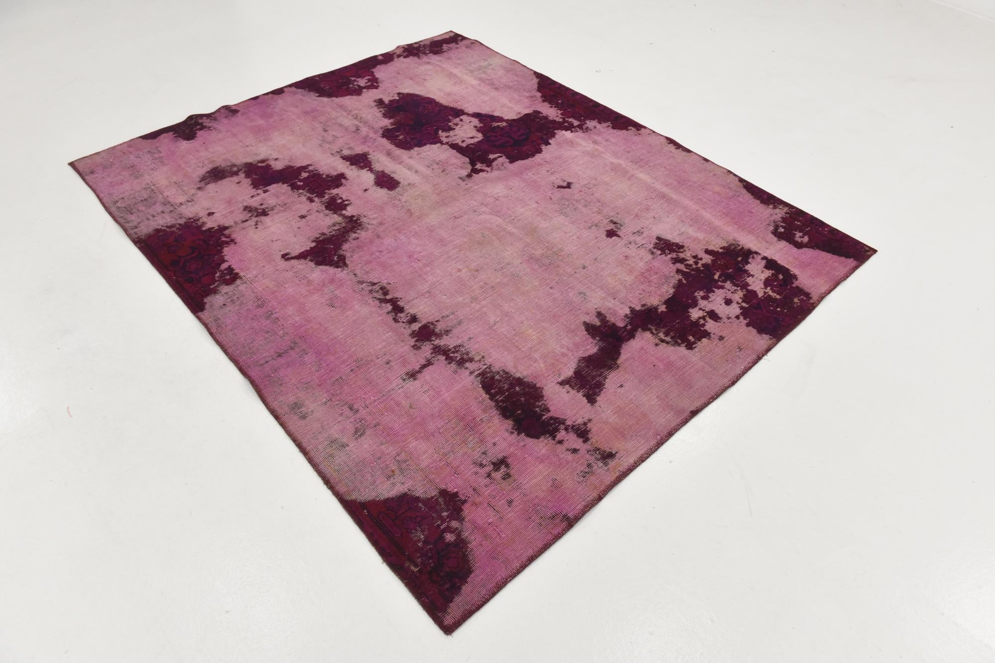 6' x 7' 3 Hand Knotted Ultra Vintage Persian Wool Square Rug