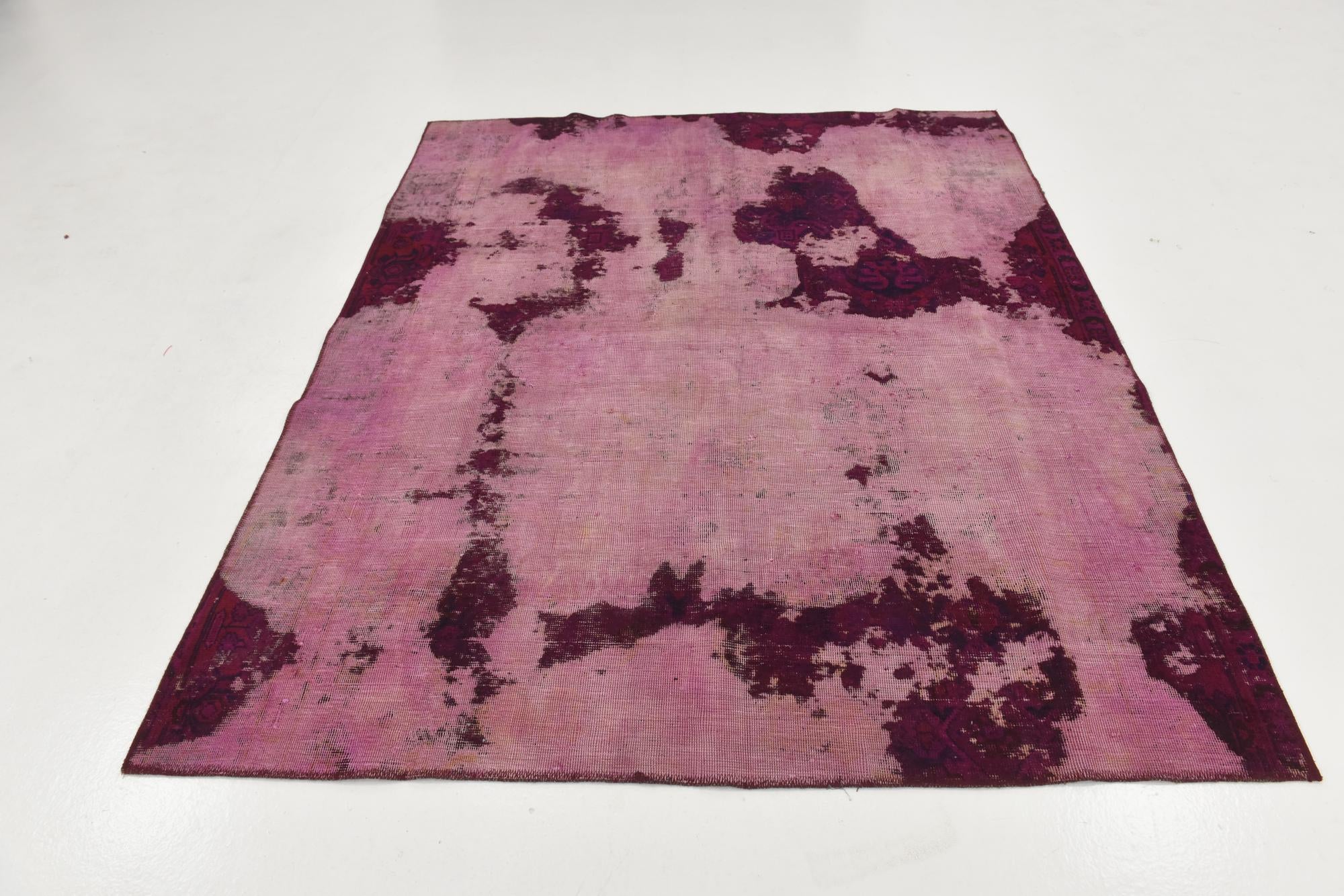 6' x 7' 3 Hand Knotted Ultra Vintage Persian Wool Square Rug