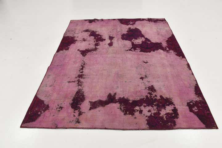 6' x 7' 3 Hand Knotted Ultra Vintage Persian Wool Square Rug
