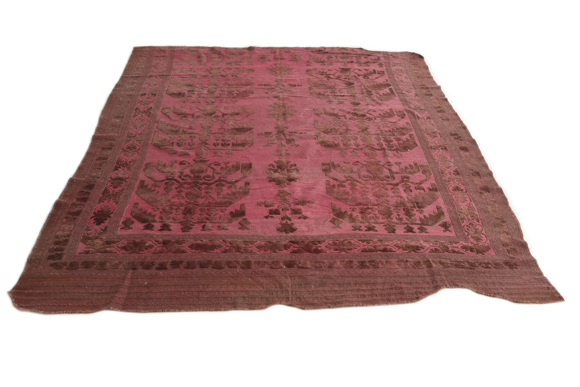 6' 3 x 7' 4 Hand Knotted Ultra Vintage Persian Wool Square Rug