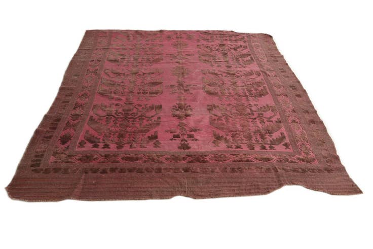 Detail image of 6' 3 x 7' 4 Hand Knotted Ultra Vintage Persian Wool Square Rug