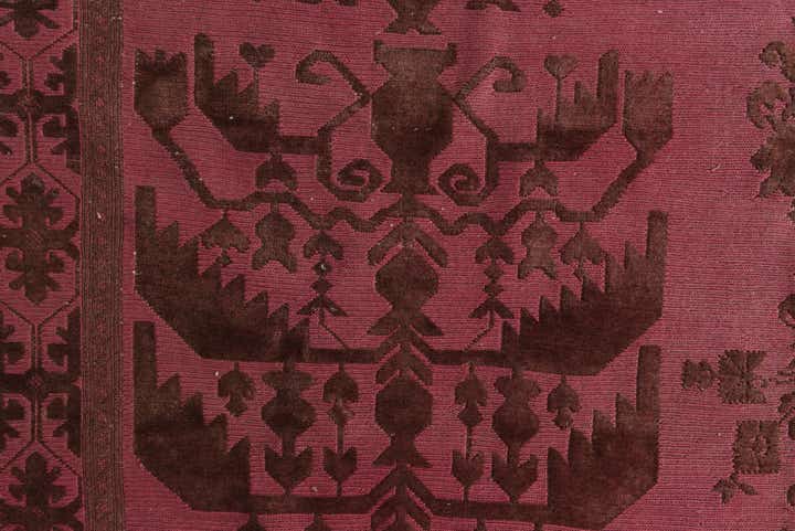 6' 3 x 7' 4 Hand Knotted Ultra Vintage Persian Wool Square Rug