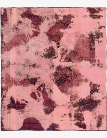 6' x 7' Hand Knotted Ultra Vintage Persian Wool Square Rug