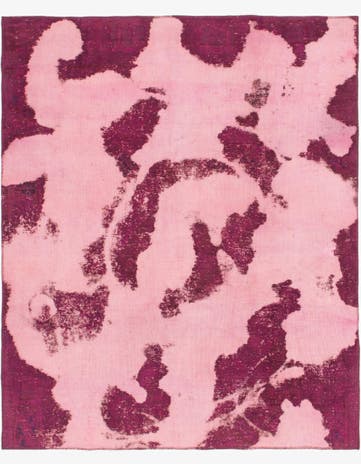 6' 9 x 8' 2 Hand Knotted Ultra Vintage Persian Wool Square Rug