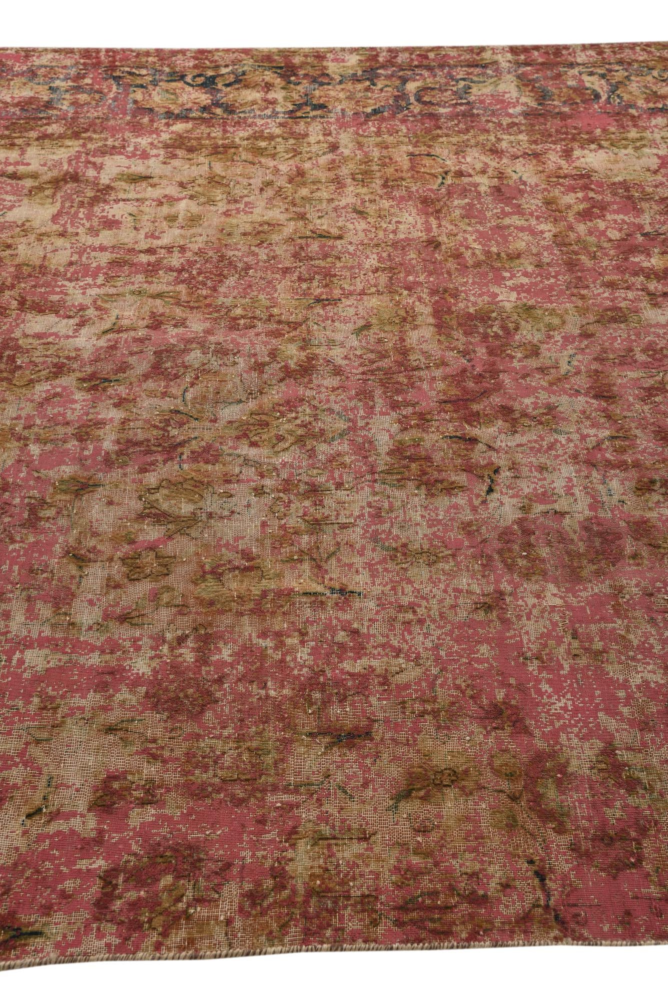 6' 3 x 10' 3 Hand Knotted Ultra Vintage Persian Wool Rug