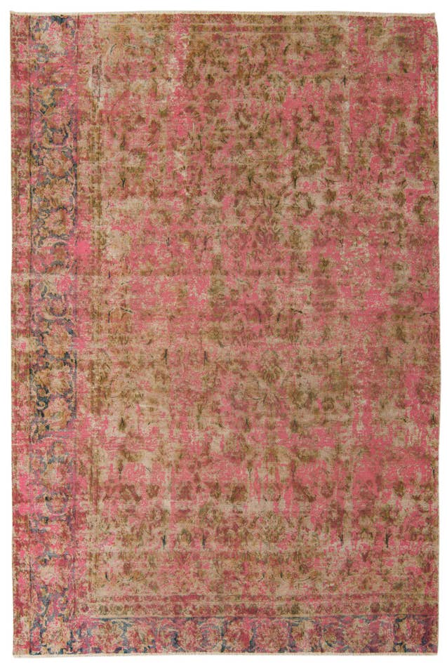 Detail image of 6' 3 x 10' 3 Hand Knotted Ultra Vintage Persian Wool Rug