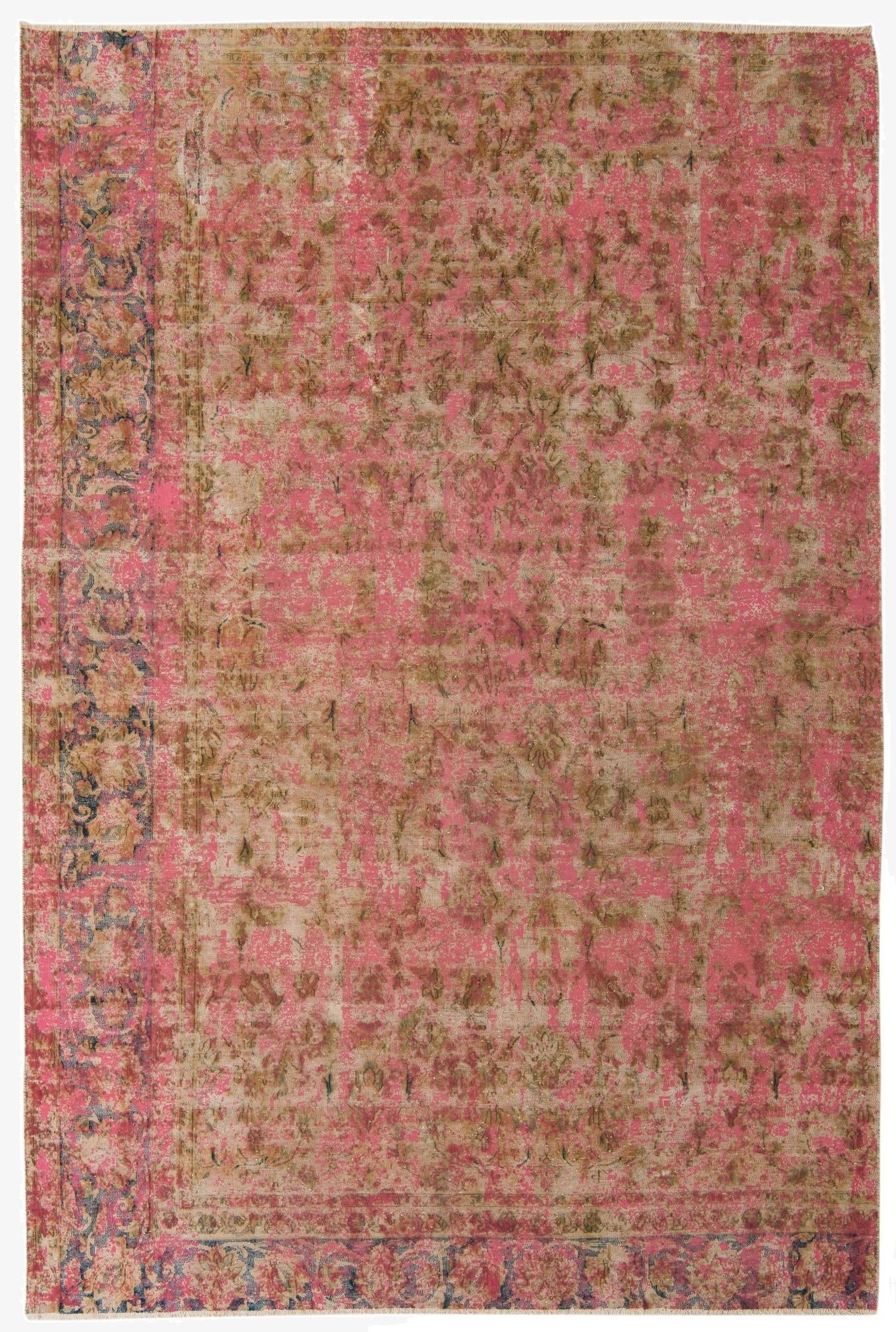 6' 3 x 10' 3  Hand Knotted Ultra Vintage Persian Wool Rug