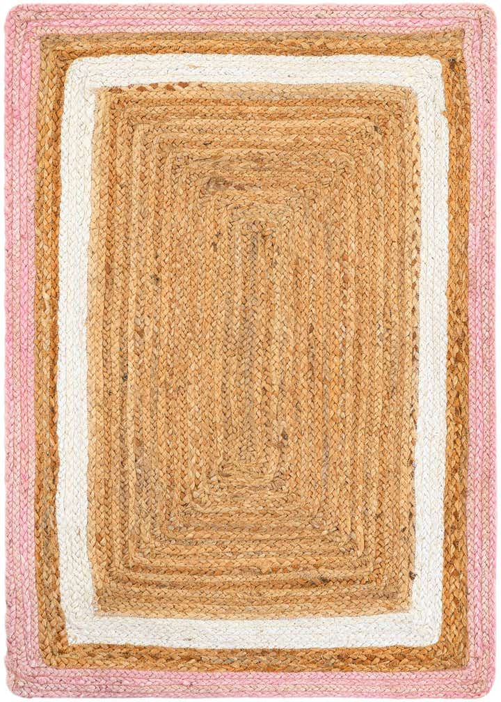 2' x 3' 1 Handmade Braided Jute Rug